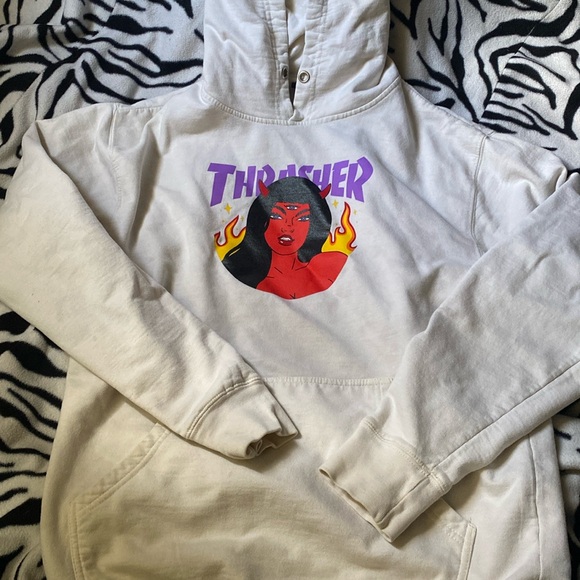 Thrasher Tops Thrasher Devil Girl Hoodie Poshmark